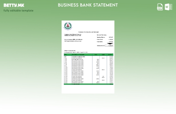 модерен стил Јужен Судан Слоновата Коска деловна изјава за проверка на сметката 